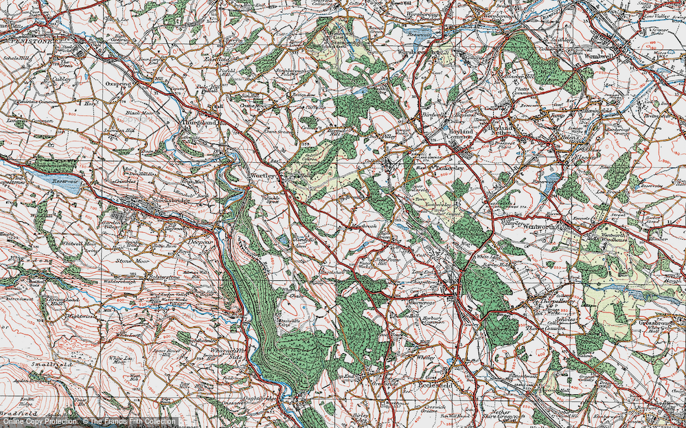 Old Map of Howbrook, 1924 in 1924