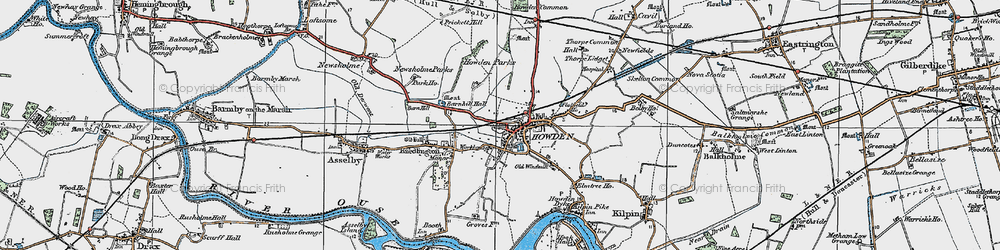 Old map of Howden in 1924