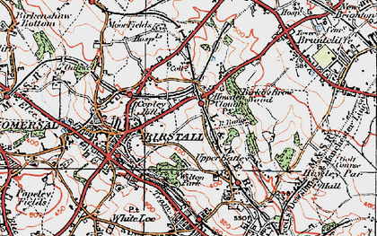 Old map of Howden Clough in 1925
