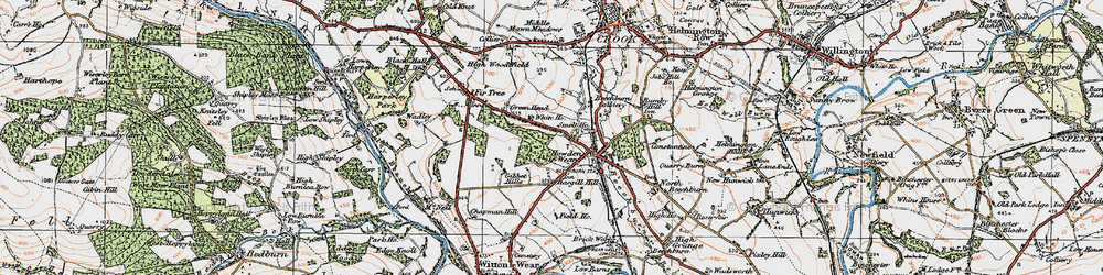 Old map of Howden-le-Wear in 1925
