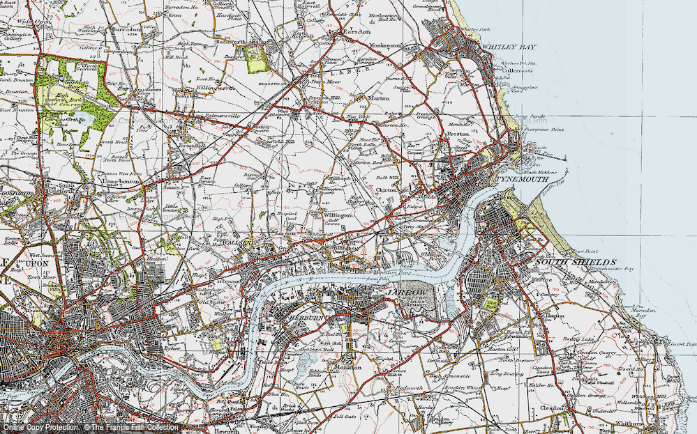 Old Map of Howdon, 1925 in 1925