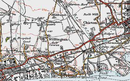 Old map of Howdon in 1925
