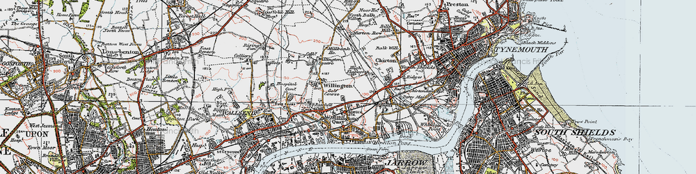 Old map of Howdon in 1925