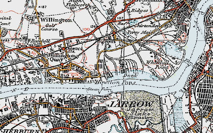 Old map of Howdon Pans in 1925