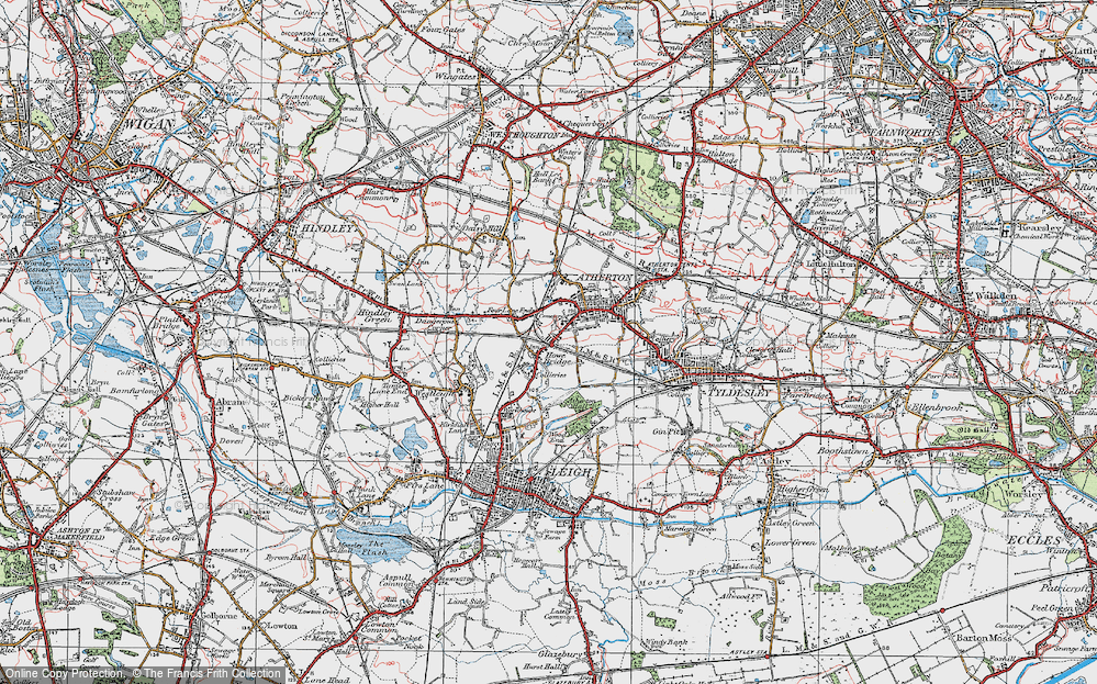 Old Map of Howe Bridge, 1924 in 1924
