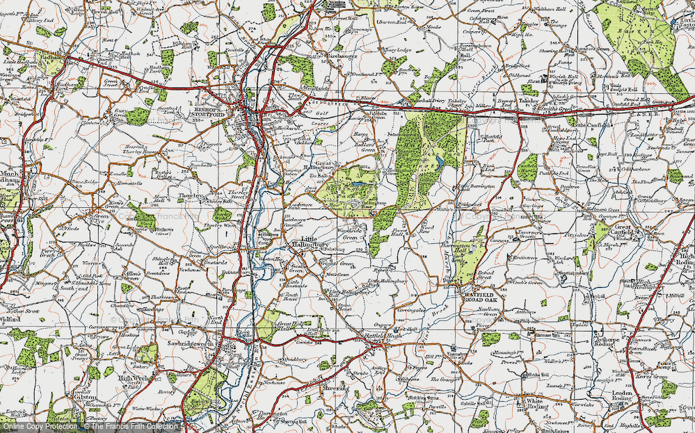 Old Map of Historic Map covering Morleys in 1919