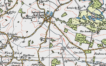 Old map of Howe Green in 1920