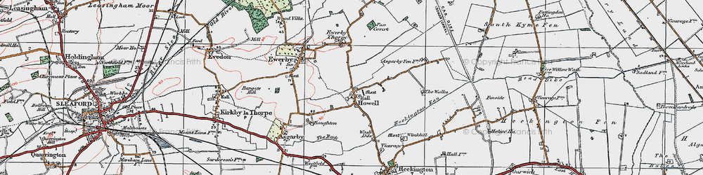Old map of Howell in 1922