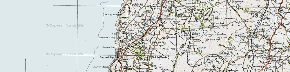 Old map of Barngill Ho in 1925