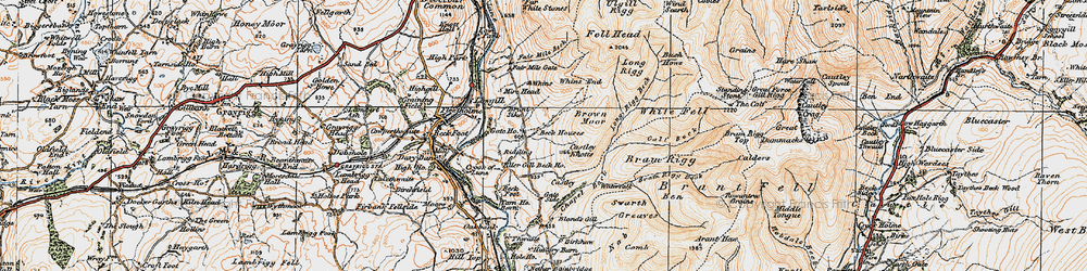 Old map of Bram Rigg in 1925