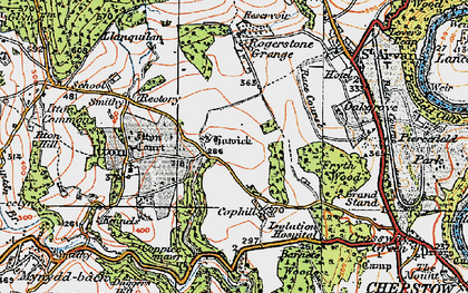 Old map of Howick in 1919