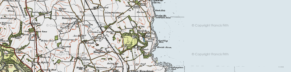 Old map of Howick in 1926