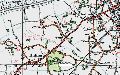 Old map of Howick Cross in 1924