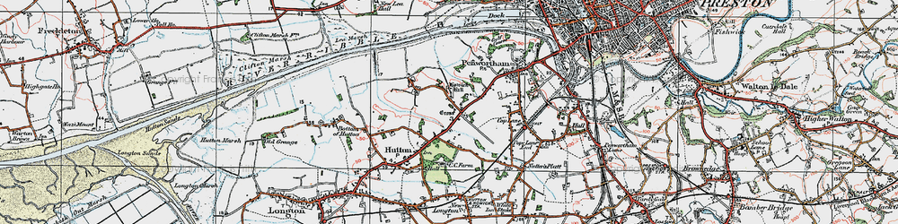 Old map of Howick Cross in 1924