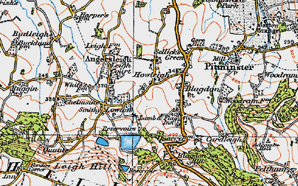 Old map of Howleigh in 1919