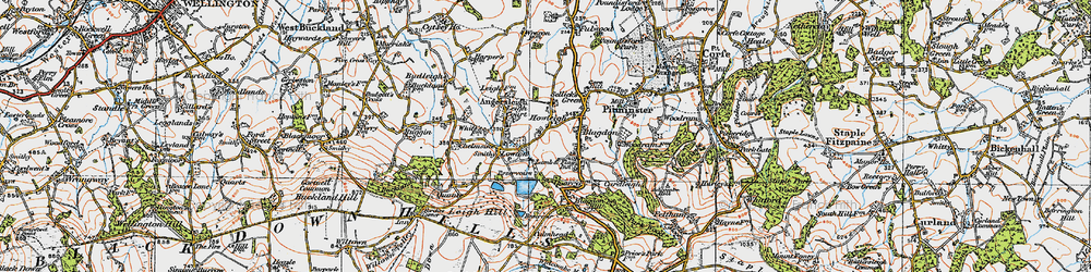 Old map of Howleigh in 1919