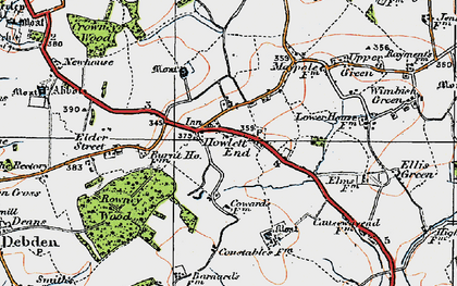 Old map of Howlett End in 1920