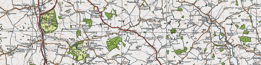 Old map of Broadoaks Manor in 1920