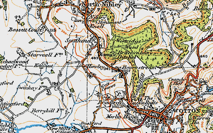 Old map of Howley in 1919