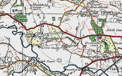 Old map of Atchen Hill in 1920