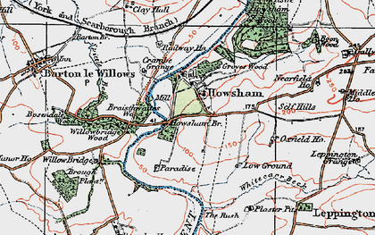 Old map of Willow Bridge in 1924