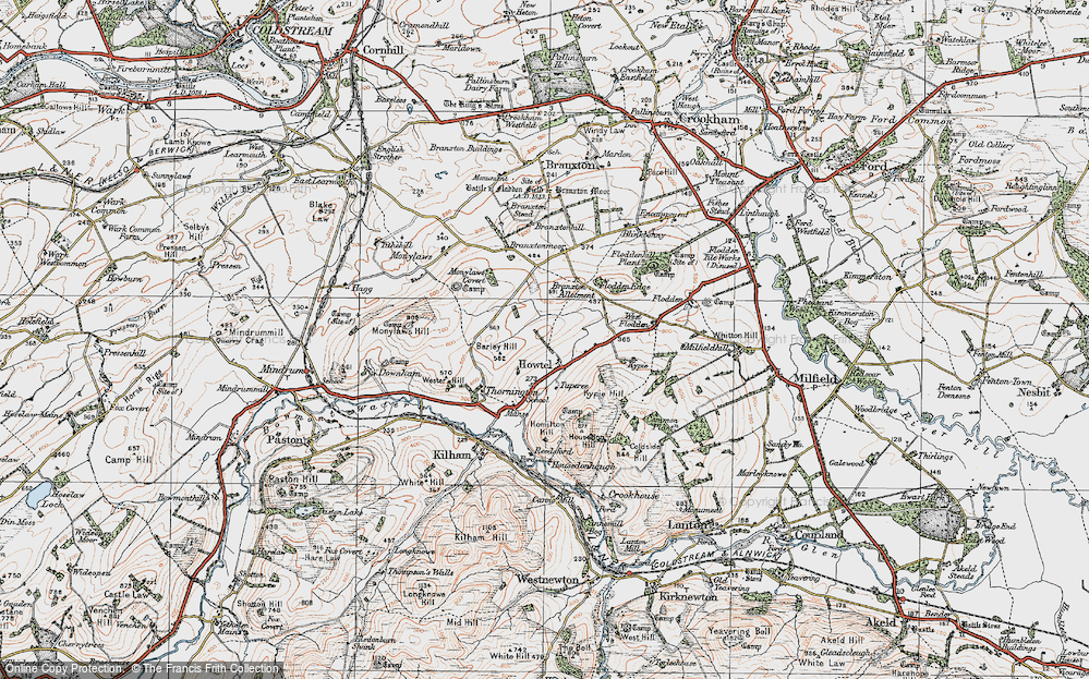 Old Map of Howtel, 1926 in 1926