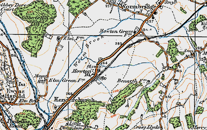 Old map of Howton in 1919