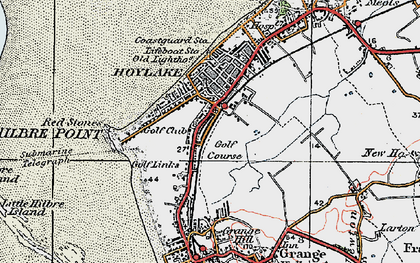 Old map of Hilbre Island in 1923