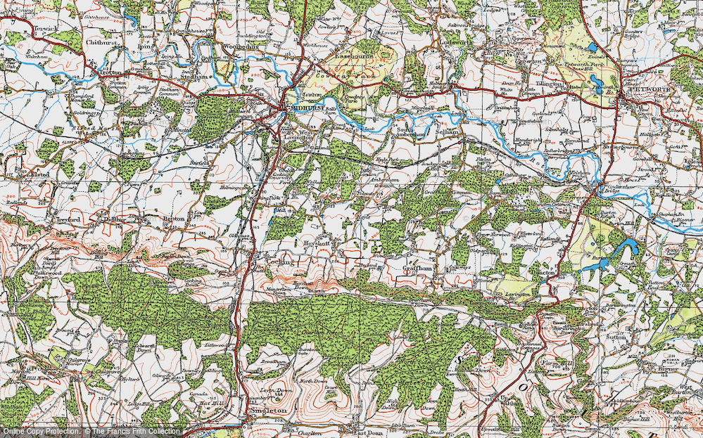 Old Map of Hoyle, 1919 in 1919