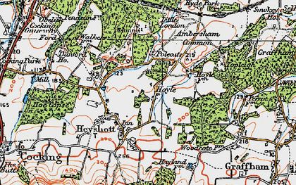 Old map of Hoyle in 1919