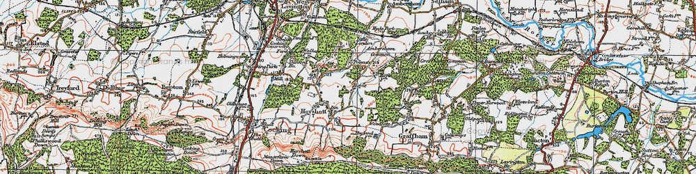 Old map of Hoyle in 1919