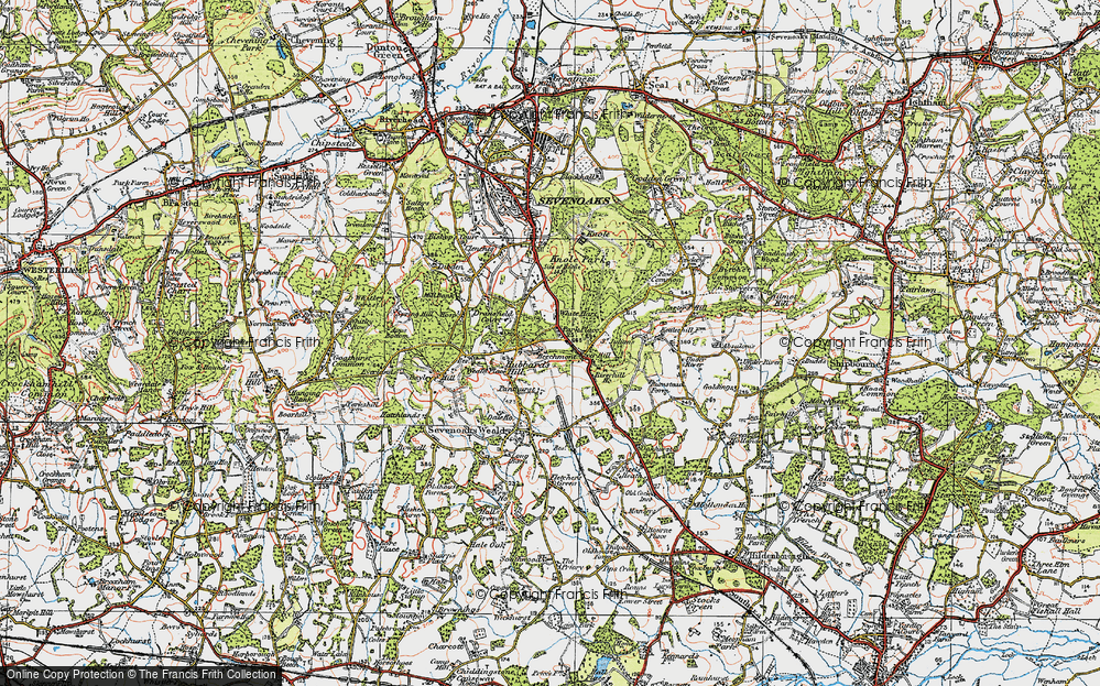 Old Map of Hubbard's Hill, 1920 in 1920