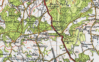 Old map of Hubbard's Hill in 1920