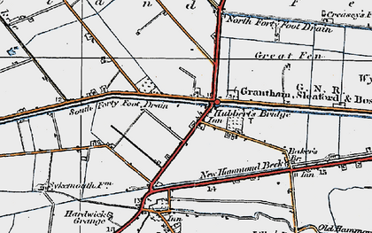 Old map of Hubbert's Bridge in 1922