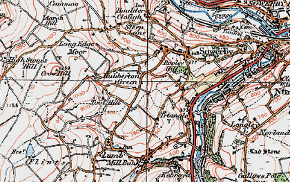 Old map of Hubberton Green in 1925