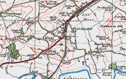 Old map of Huby in 1925
