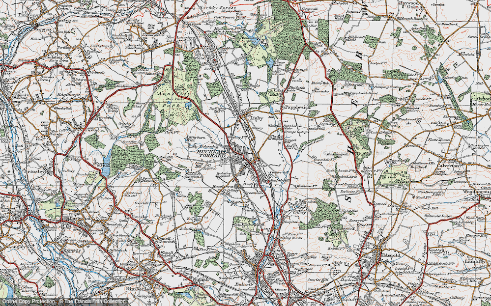 Old Map of Historic Map covering Wighay in 1921