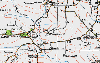 Old map of Huddisford in 1919