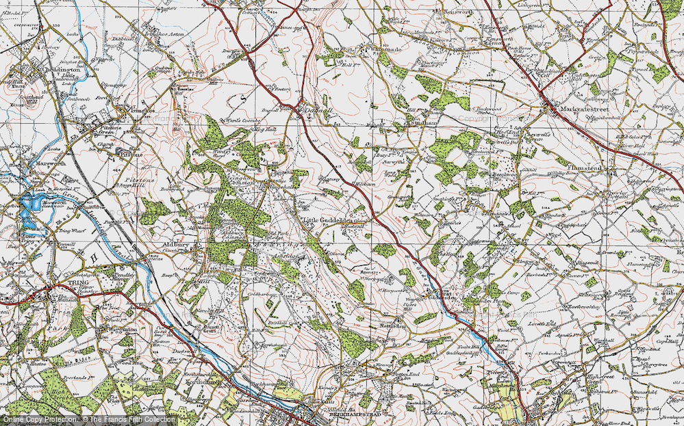 Old Map of Hudnall, 1920 in 1920