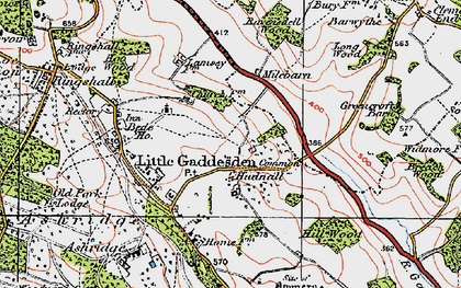 Old map of Hudnall in 1920