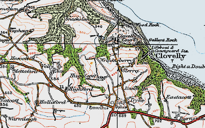 Old map of Hugglepit in 1919