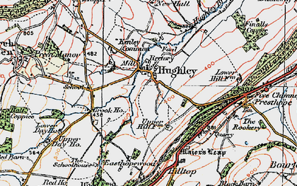 Old map of Hughley in 1921