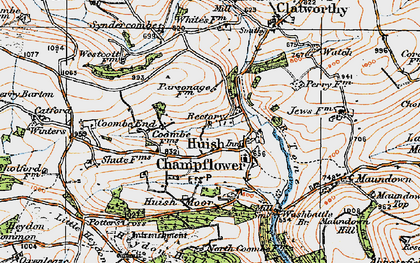 Old map of Huish Champflower in 1919