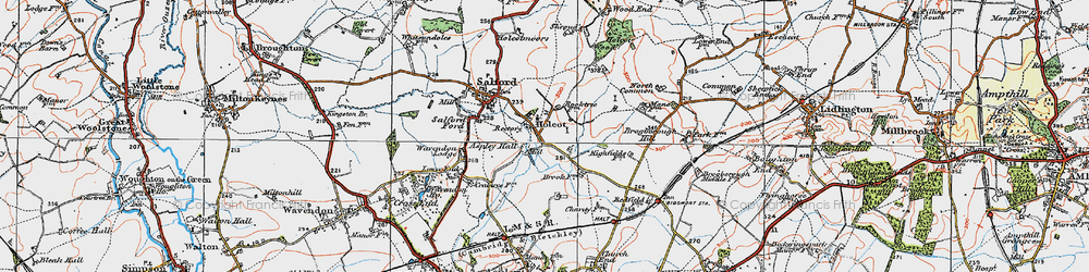 Old map of Aspley Hall in 1919