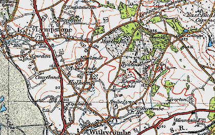 Old map of Bystock in 1919