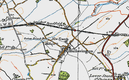 Old map of Hullavington in 1919