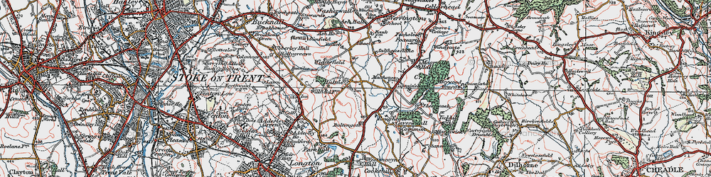 Old map of Hulme in 1921