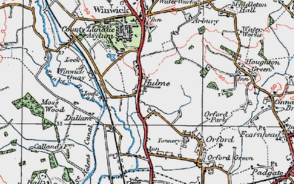 Old map of Hulme in 1923