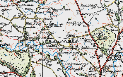 Old map of Hulme Walfield in 1923