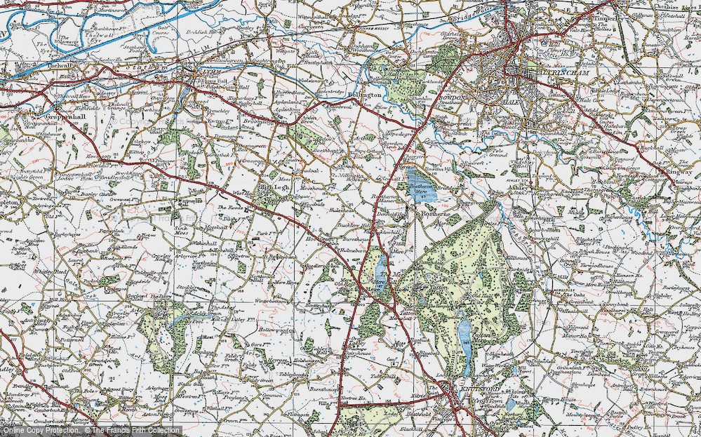 Old Map of Hulseheath, 1923 in 1923